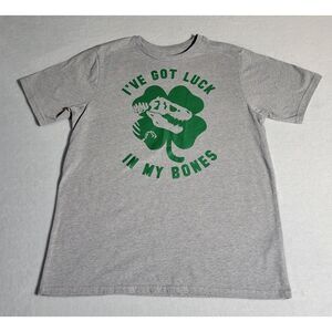 way to celebrate! Boys St Patrick's Day Tee XXL Gray I've Got Luck In My Bones